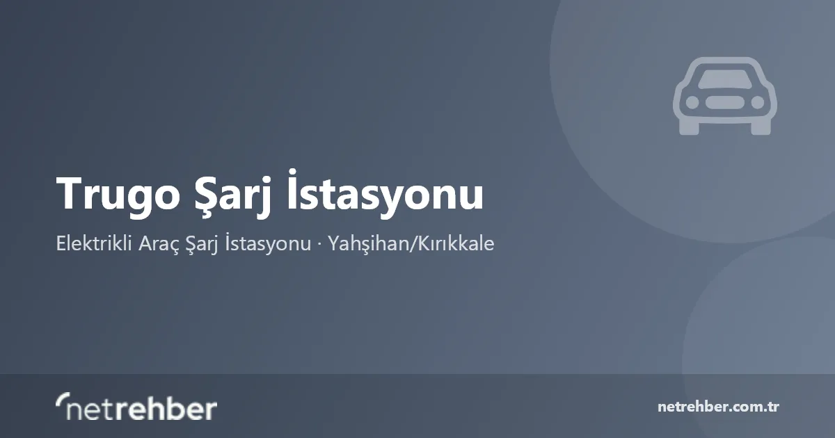 Trugo Şarj İstasyonu kapak görseli