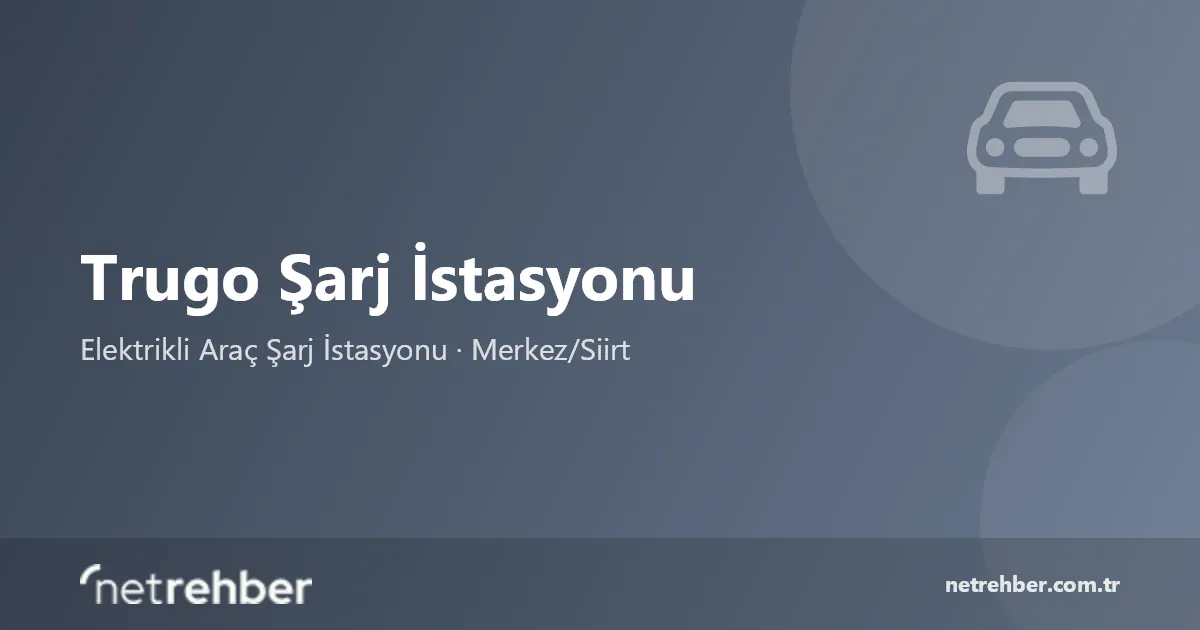 Trugo Şarj İstasyonu kapak görseli