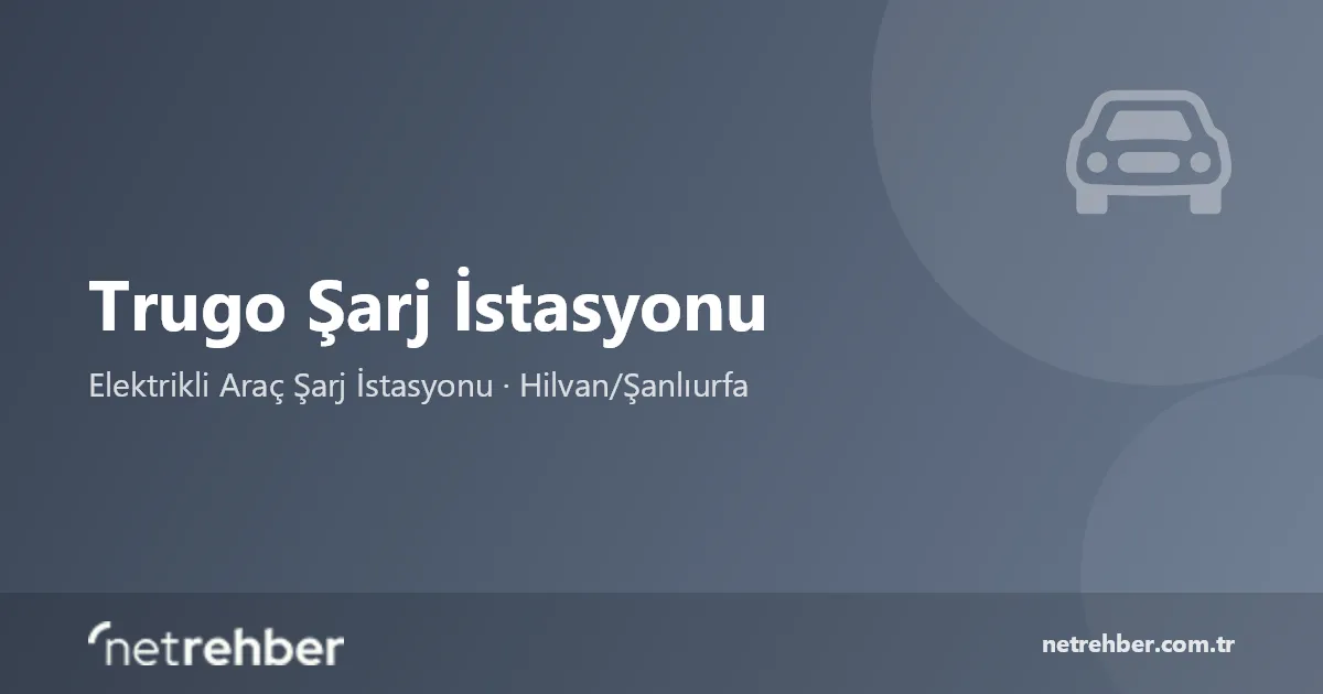 Trugo Şarj İstasyonu kapak görseli