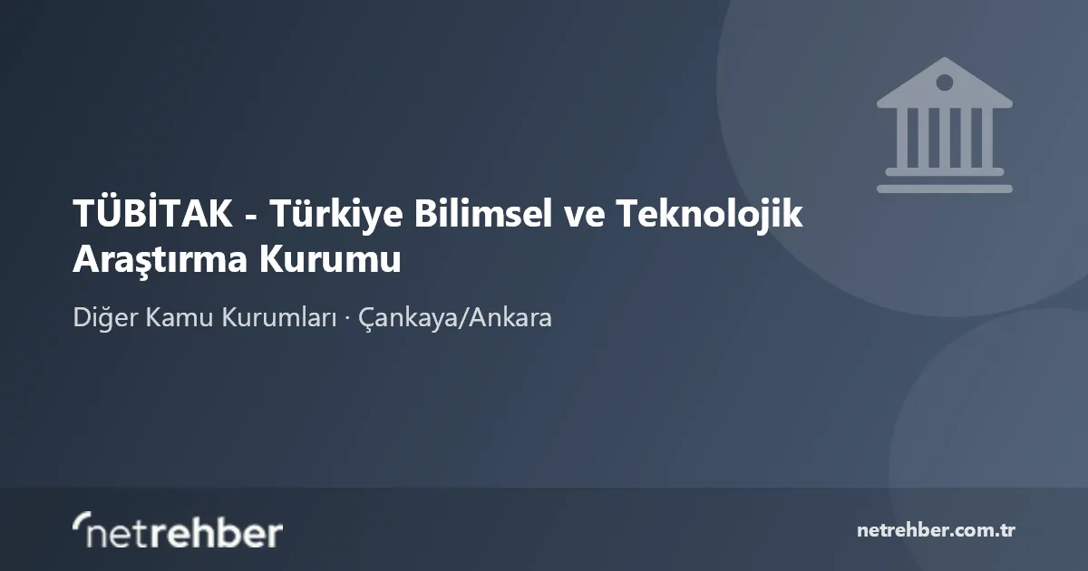 TÜBİTAK - Türkiye Bilimsel ve Teknolojik Araştırma Kurumu kapak görseli