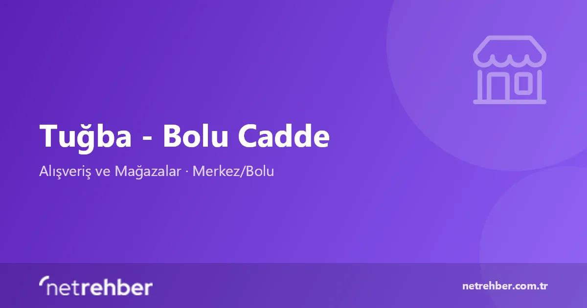 Tuğba - Bolu Cadde kapak görseli