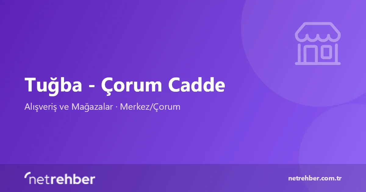 Tuğba - Çorum Cadde kapak görseli