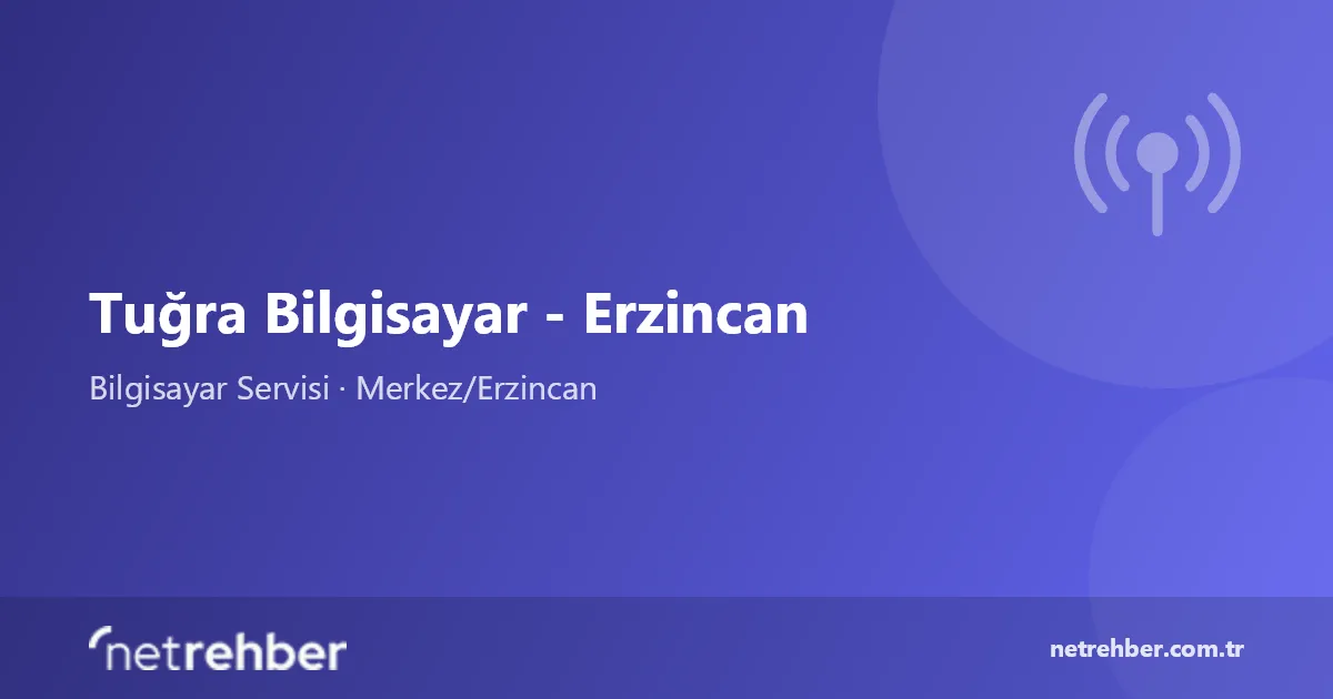 Tuğra Bilgisayar - Erzincan kapak görseli