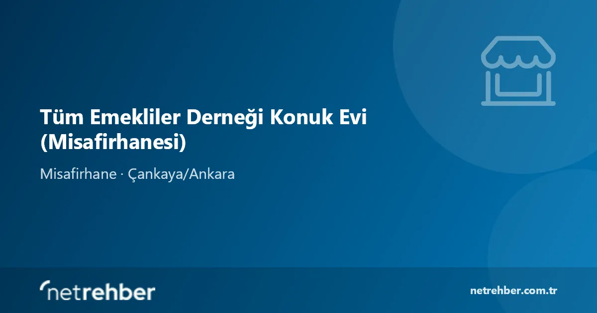 Tüm Emekliler Derneği Konuk Evi (Misafirhanesi) kapak görseli