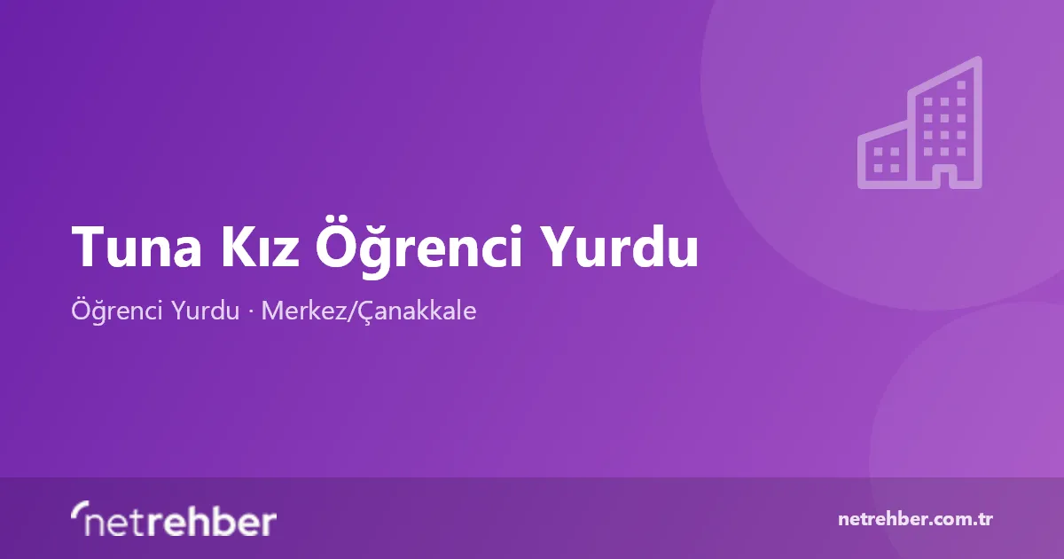 Tuna Kız Öğrenci Yurdu kapak görseli