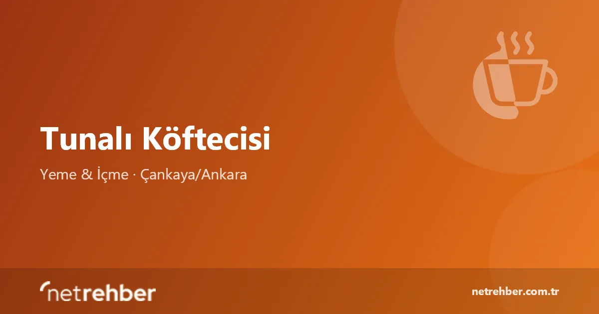 Tunalı Köftecisi kapak görseli