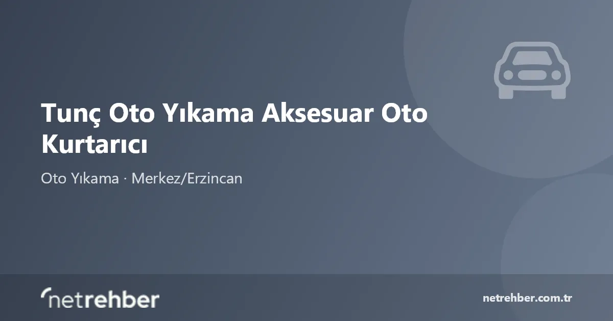 Tunç Oto Yıkama Aksesuar Oto Kurtarıcı kapak görseli
