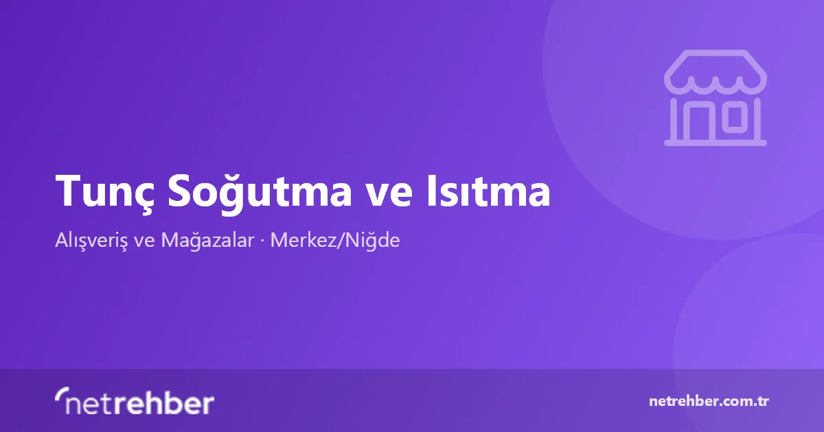 Tunç Soğutma ve Isıtma kapak görseli