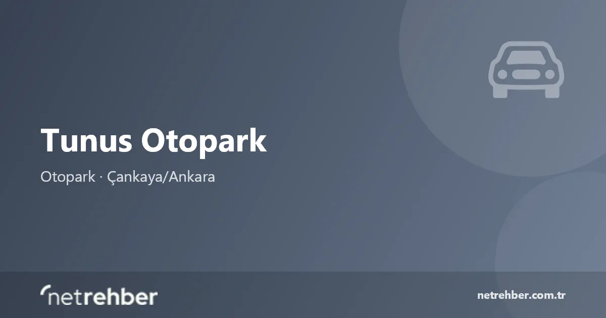 Tunus Otopark kapak görseli
