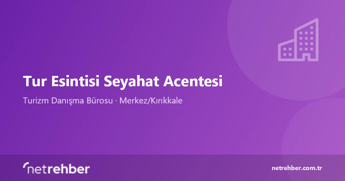 Tur Esintisi Seyahat Acentesi kapak görseli