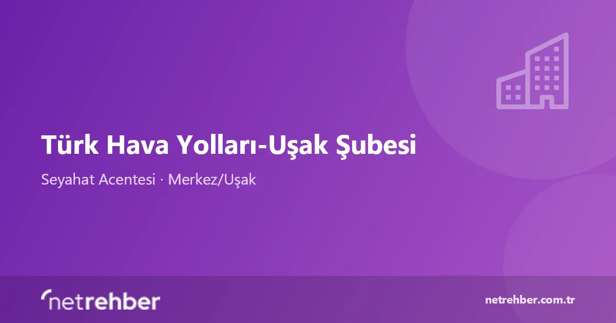 Türk Hava Yolları-Uşak Şubesi kapak görseli