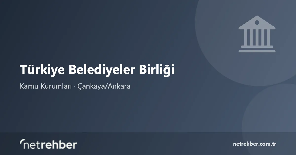 Türkiye Belediyeler Birliği kapak görseli