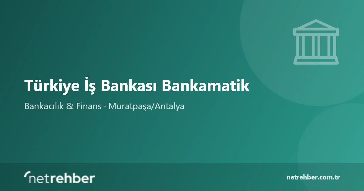 Türkiye İş Bankası Bankamatik kapak görseli