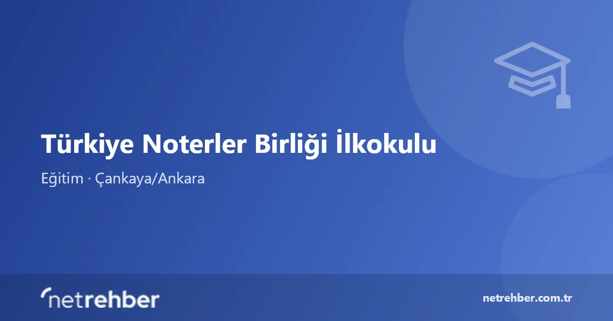 Türkiye Noterler Birliği İlkokulu kapak görseli