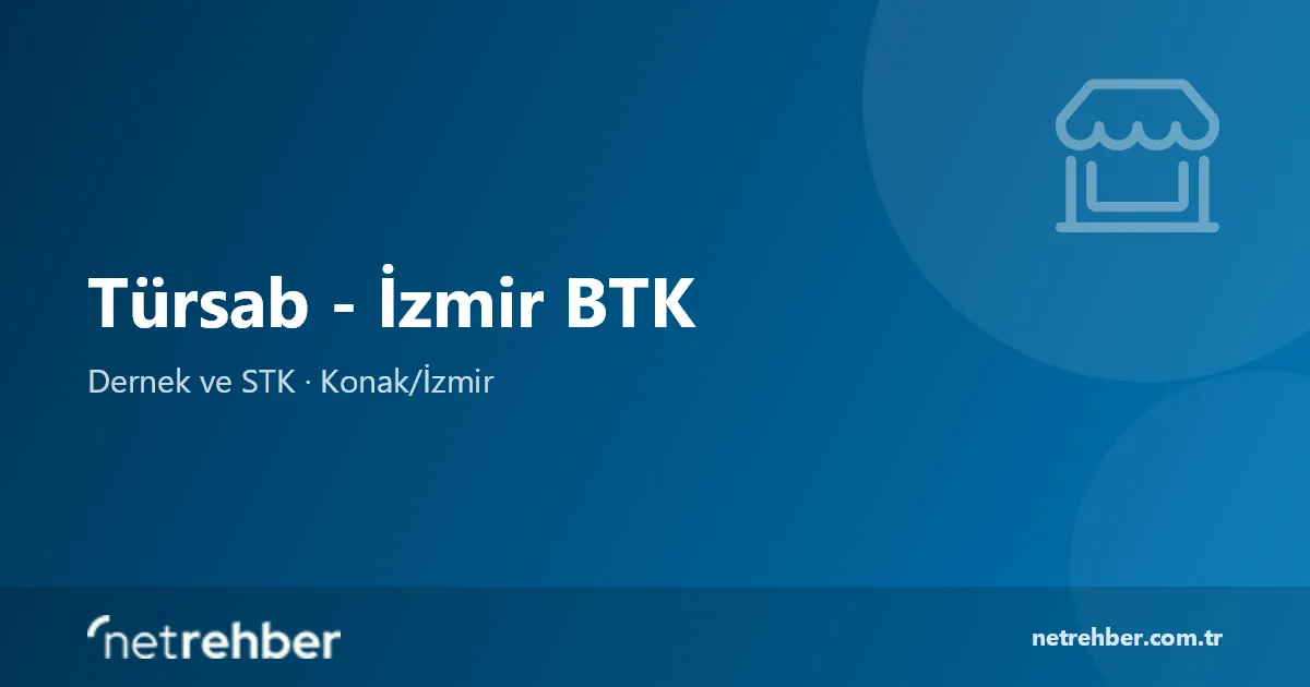 Türsab - İzmir BTK kapak görseli
