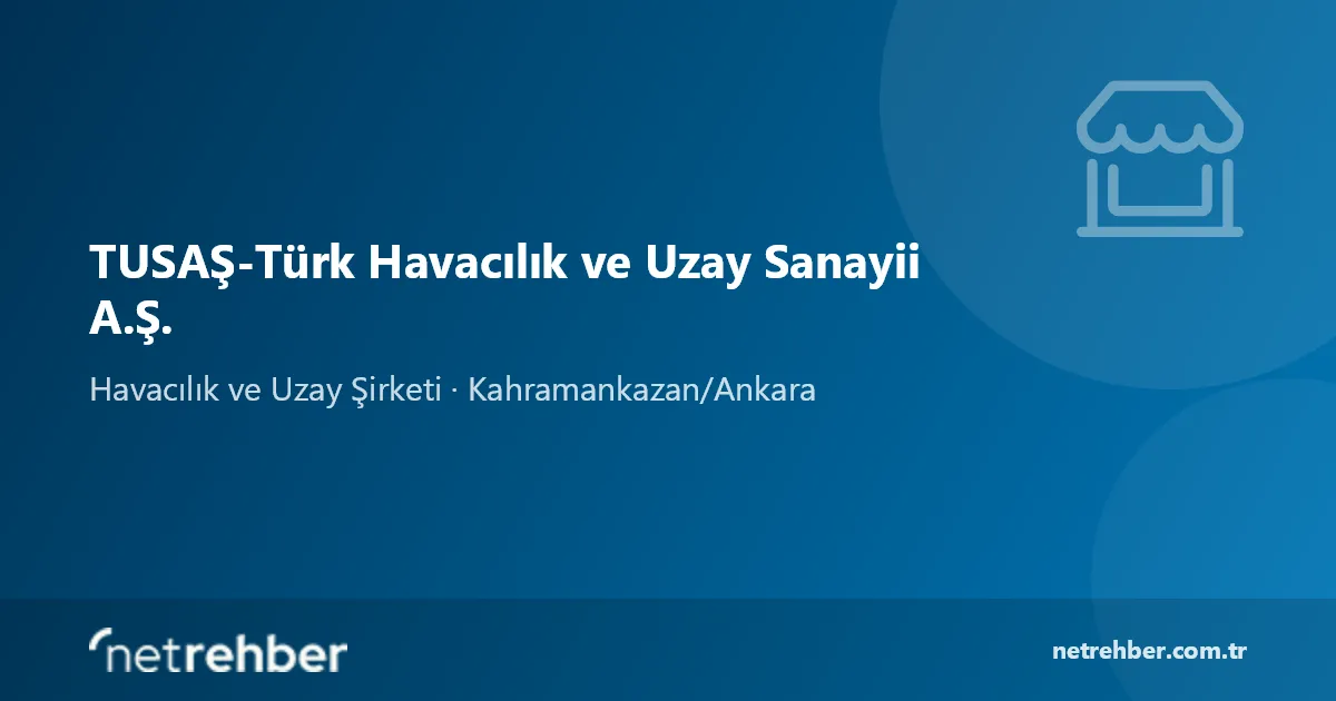 TUSAŞ-Türk Havacılık ve Uzay Sanayii A.Ş. kapak görseli
