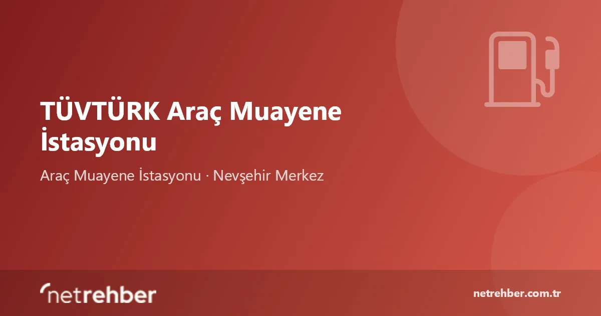 TÜVTÜRK Araç Muayene İstasyonu kapak görseli