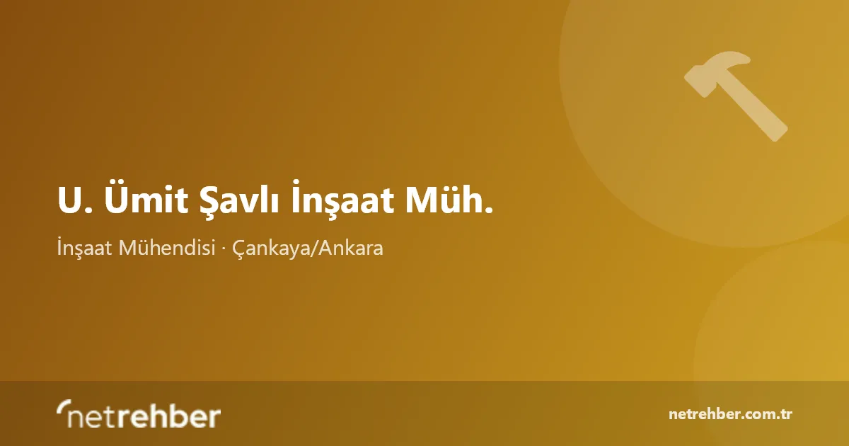 U. Ümit Şavlı İnşaat Müh. kapak görseli