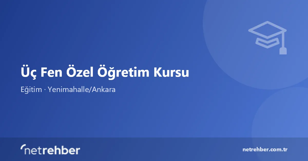Üç Fen Özel Öğretim Kursu kapak görseli