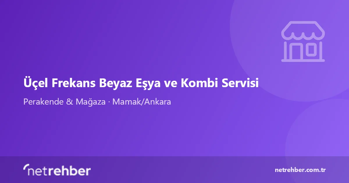 Üçel Frekans Beyaz Eşya ve Kombi Servisi kapak görseli