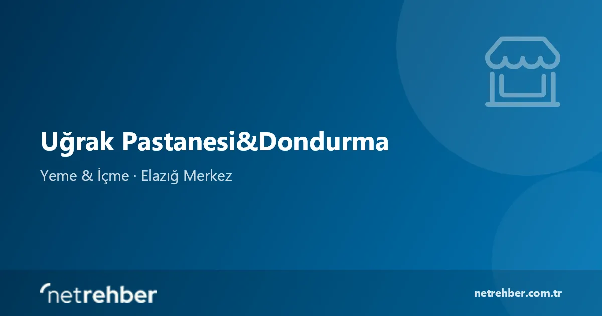 Uğrak Pastanesi&Dondurma kapak görseli