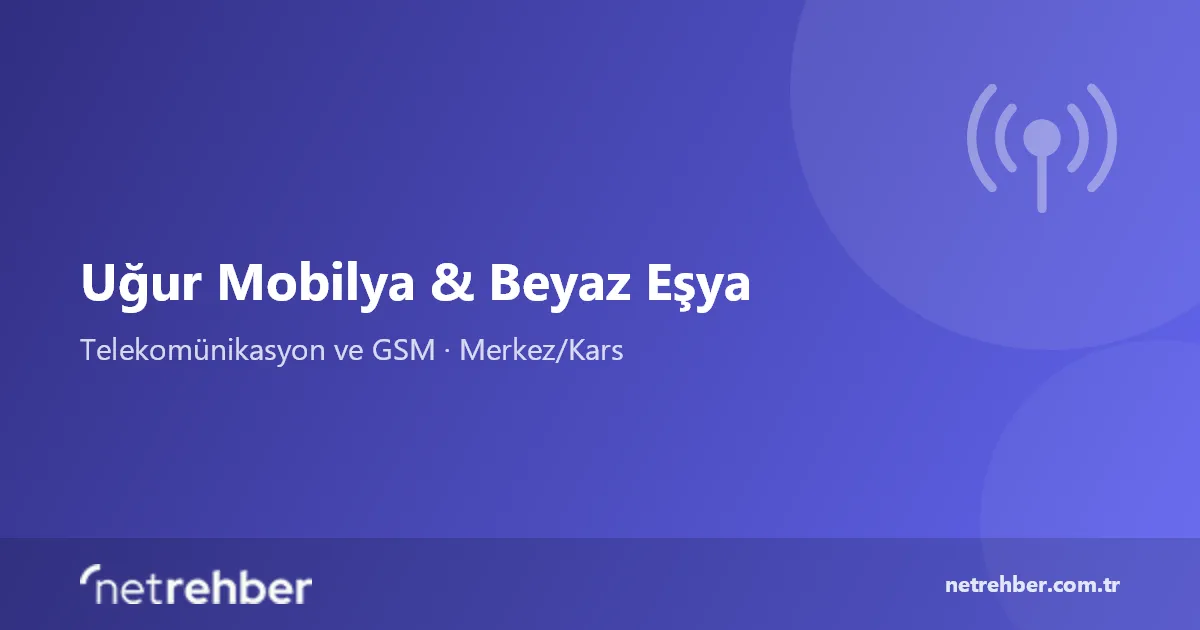 Uğur Mobilya & Beyaz Eşya kapak görseli
