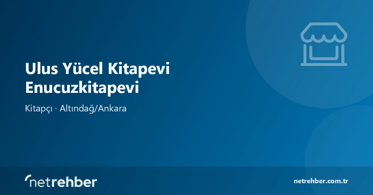 Ulus Yücel Kitapevi Enucuzkitapevi kapak görseli