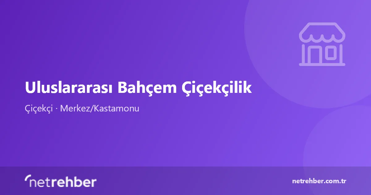 Uluslararası Bahçem Çiçekçilik kapak görseli
