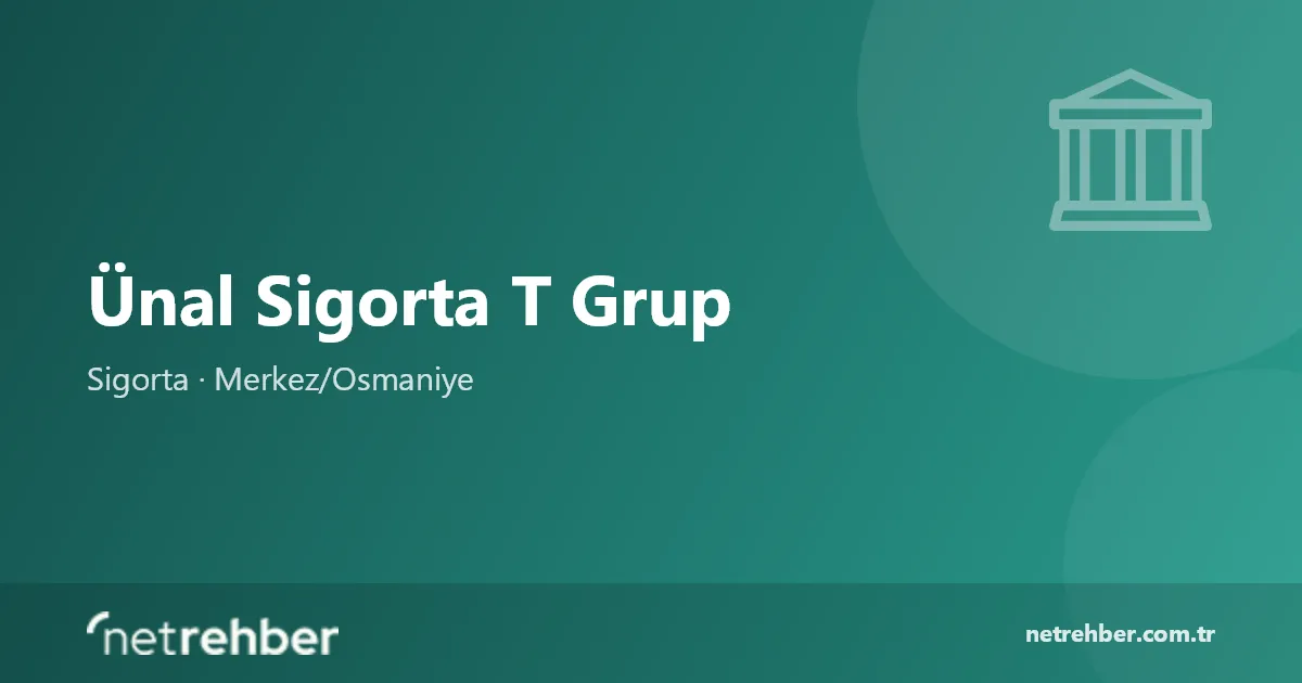 Ünal Sigorta T Grup kapak görseli