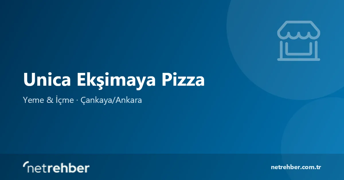 Unica Ekşimaya Pizza kapak görseli