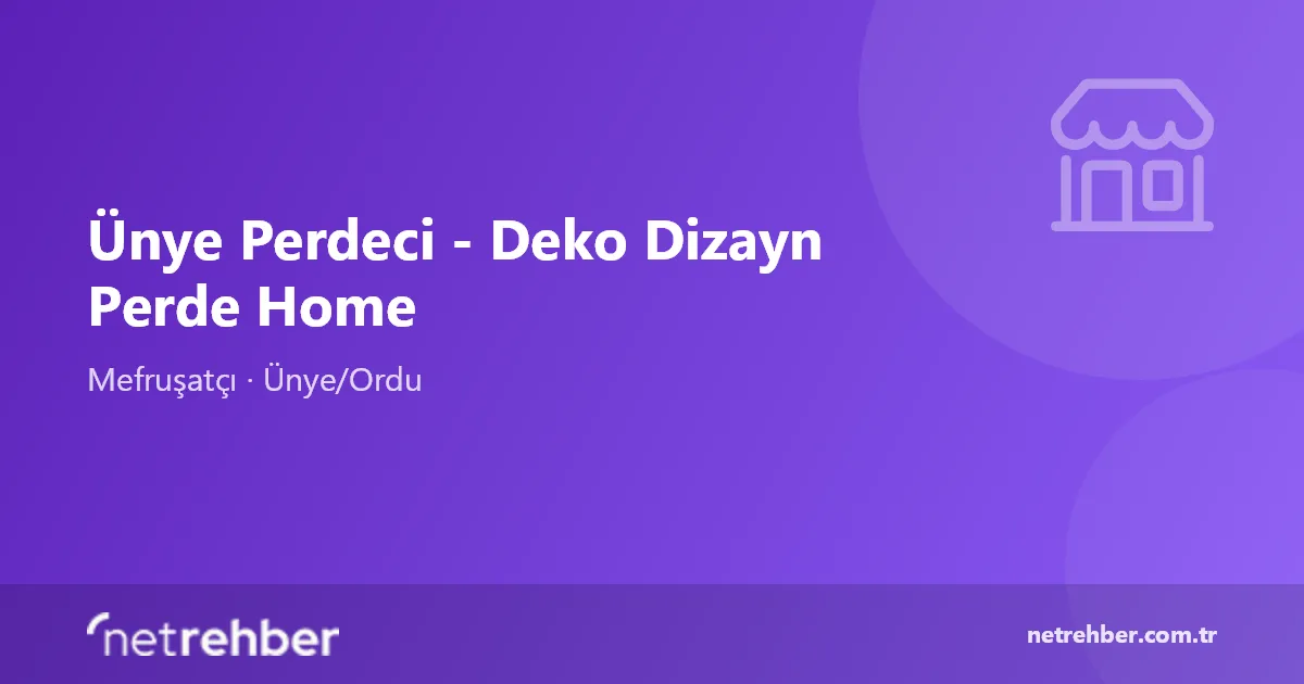 Ünye Perdeci - Deko Dizayn Perde Home kapak görseli