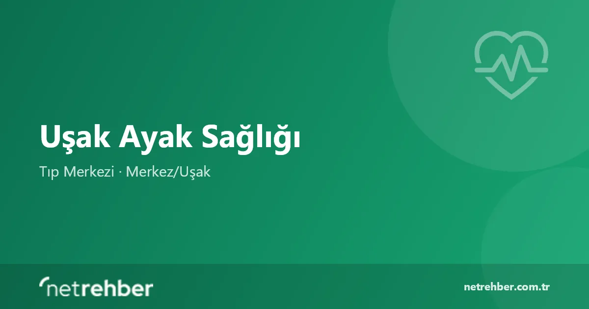 Uşak Ayak Sağlığı kapak görseli