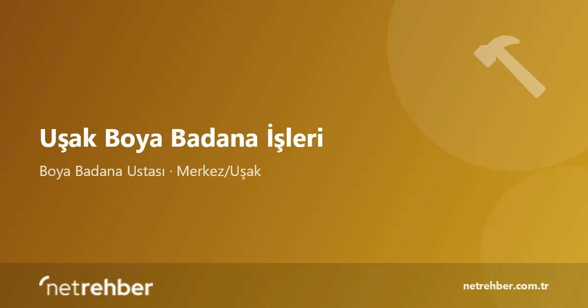 Uşak Boya Badana İşleri kapak görseli