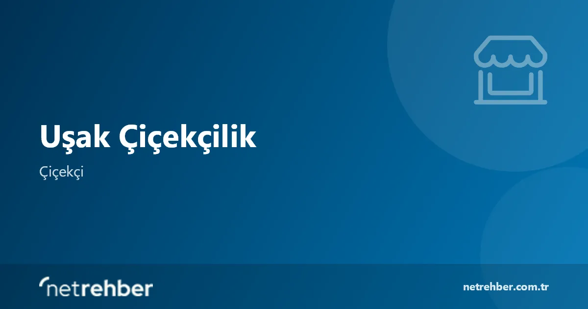 Uşak Çiçekçilik kapak görseli