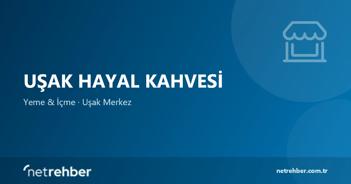 Uşak Hayal Kahvesi kapak görseli