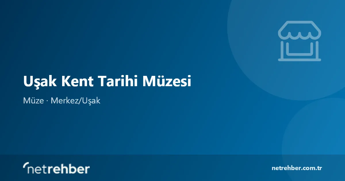 Uşak Kent Tarihi Müzesi kapak görseli