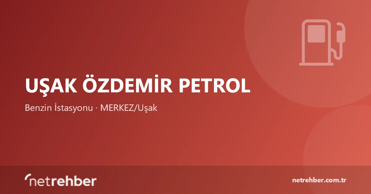 Uşak Özdemir Petrol kapak görseli