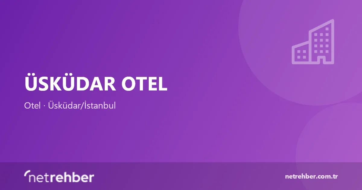 Üsküdar Otel kapak görseli