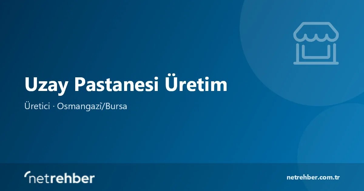 Uzay Pastanesi Üretim kapak görseli