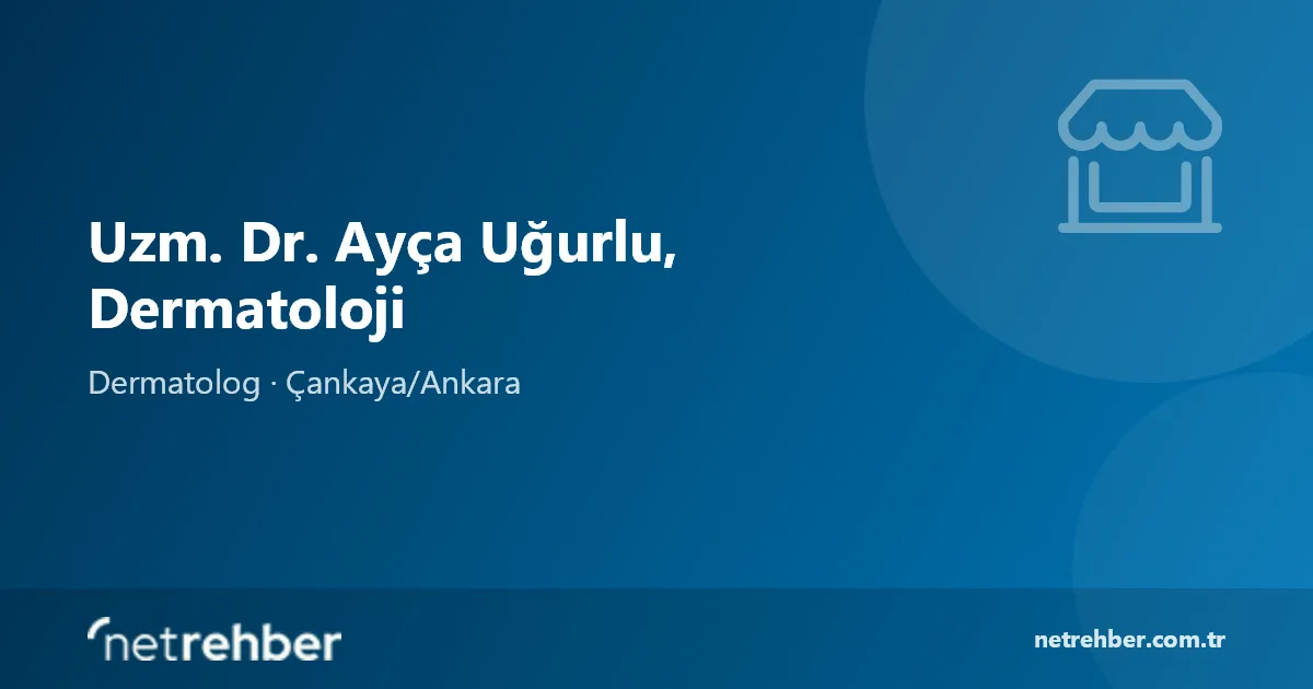 Uzm. Dr. Ayça Uğurlu, Dermatoloji kapak görseli