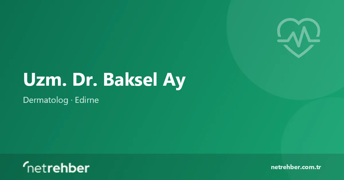 Uzm. Dr. Baksel Ay kapak görseli