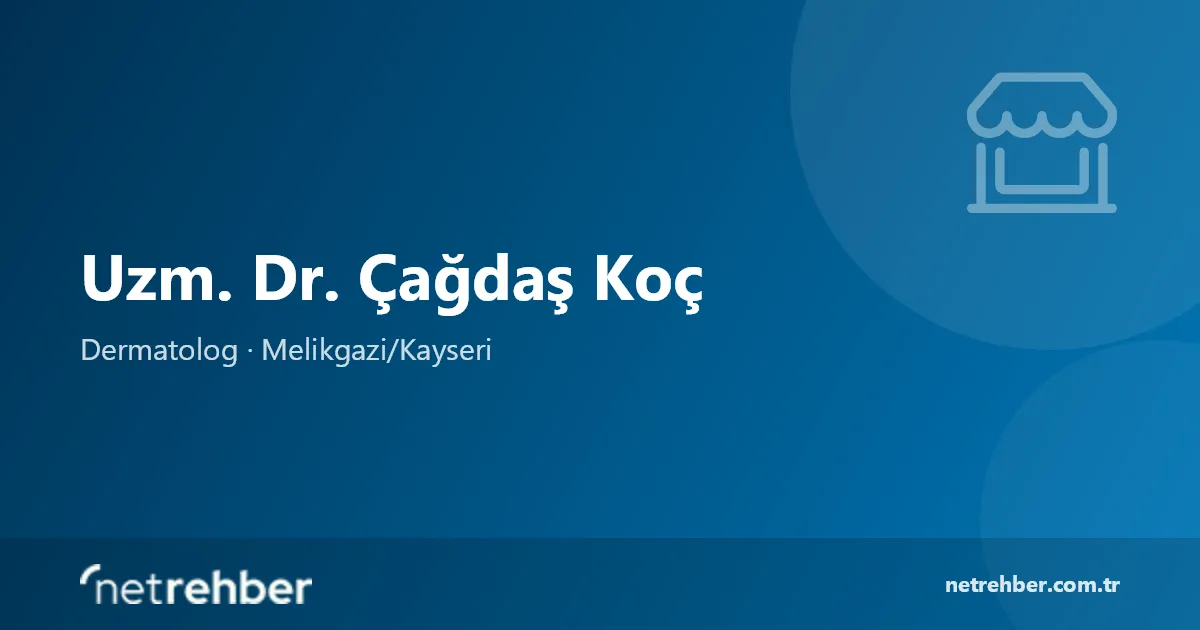 Uzm. Dr. Çağdaş Koç kapak görseli