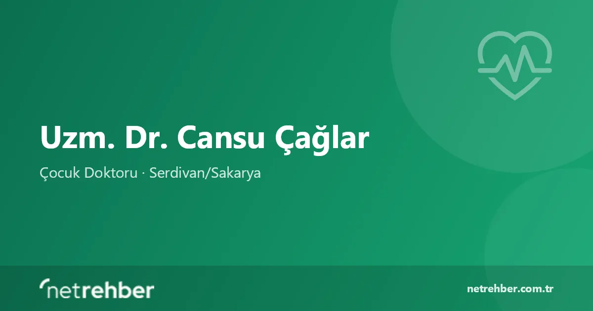 Uzm. Dr. Cansu Çağlar kapak görseli