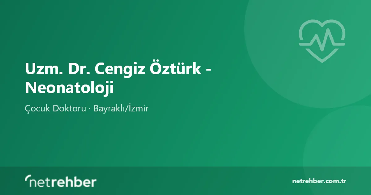 Uzm. Dr. Cengiz Öztürk - Neonatoloji kapak görseli