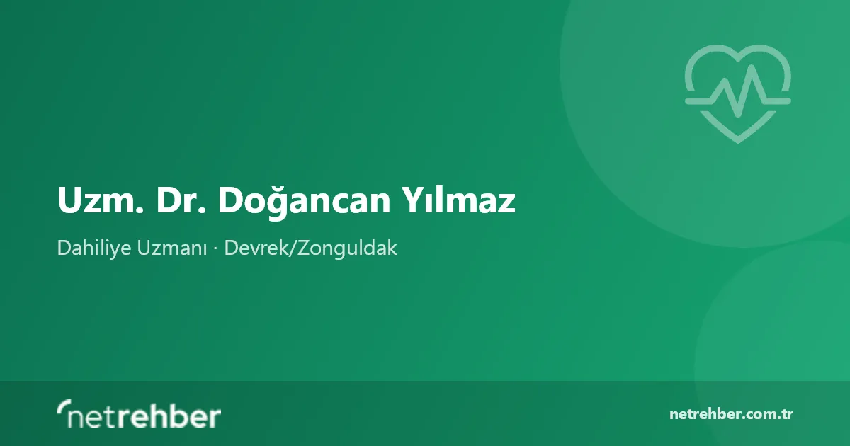 Uzm. Dr. Doğancan Yılmaz kapak görseli