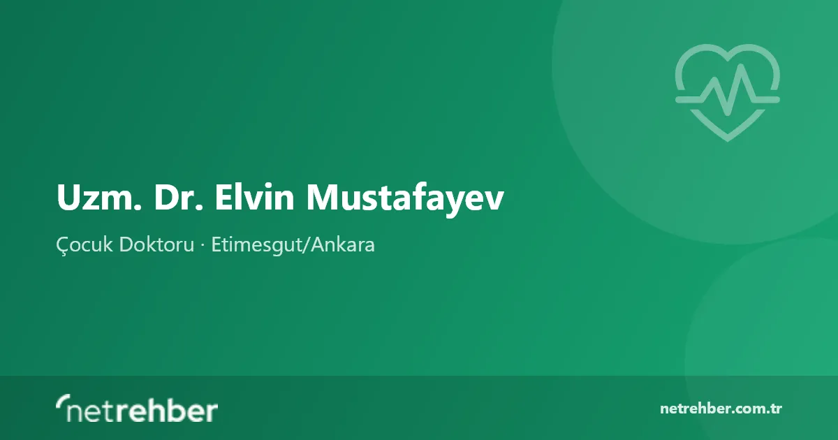 Uzm. Dr. Elvin Mustafayev kapak görseli