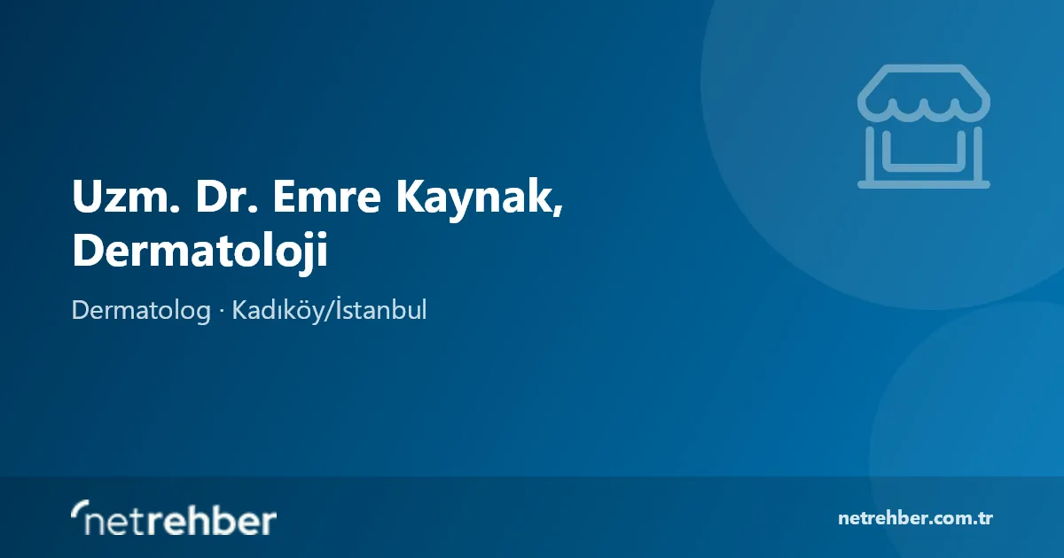 Uzm. Dr. Emre Kaynak, Dermatoloji kapak görseli
