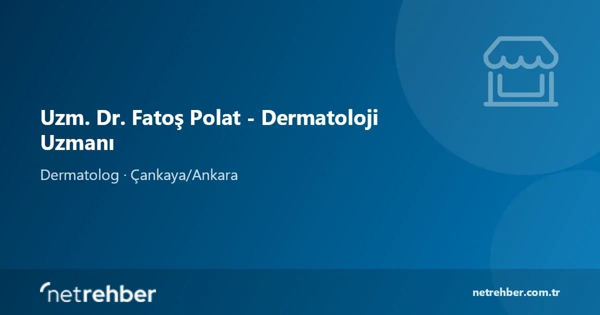 Uzm. Dr. Fatoş Polat - Dermatoloji Uzmanı kapak görseli