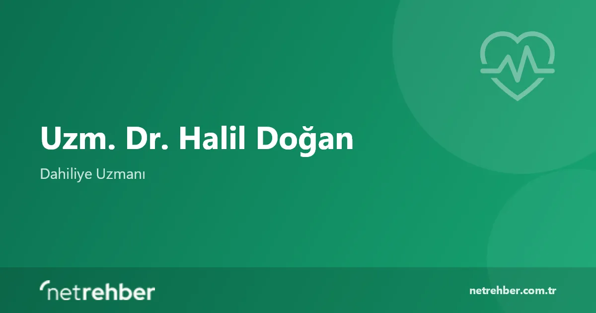 Uzm. Dr. Halil Doğan kapak görseli