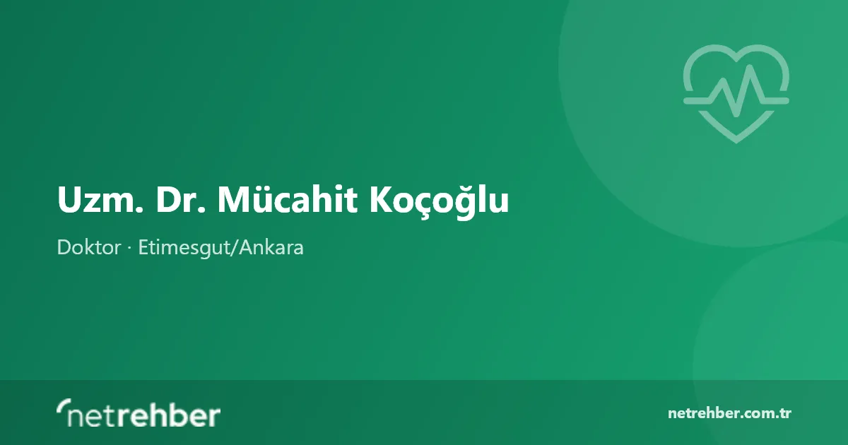 Uzm. Dr. Mücahit Koçoğlu kapak görseli